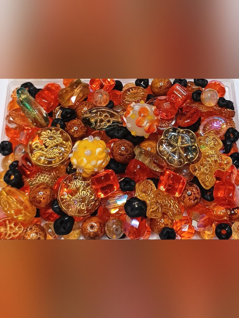 Glass Beads mix 140pcs Autumn jewelry-making beads